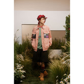 Unisex Jacket Loose Raw Hem Turn-down Collar Coat